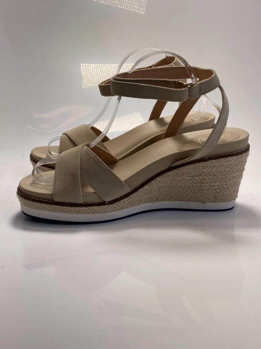 Cole Haan Women's CloudFeel Espadrille Sesame Wedge Sandals Sz 11
